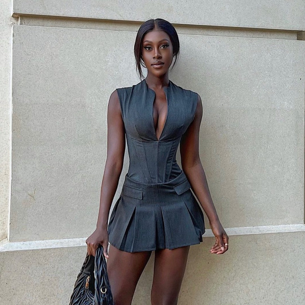 Valenzora | Pleated Mini Dress