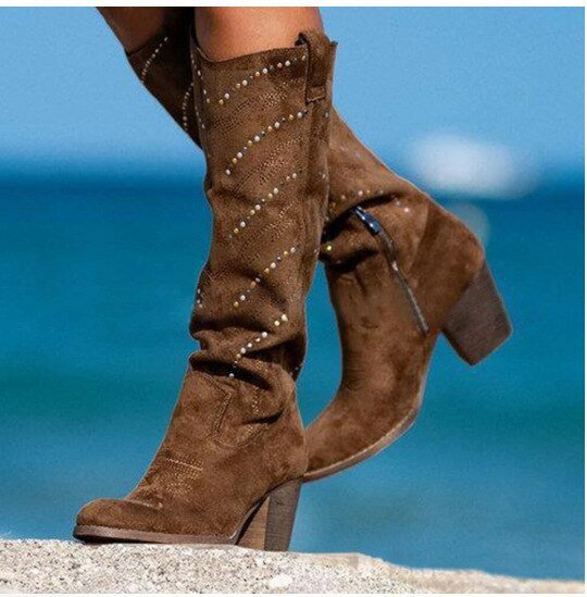 Valenzora | Bequeme Wildlederstiefel für Damen