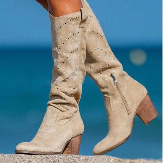 Valenzora | Bequeme Wildlederstiefel für Damen