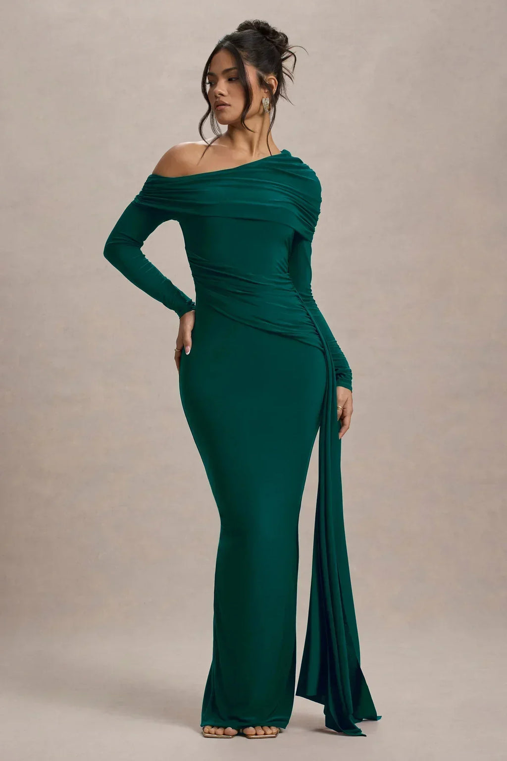 Valenzora | Plissiertes Maxikleid mit Schuppenmuster