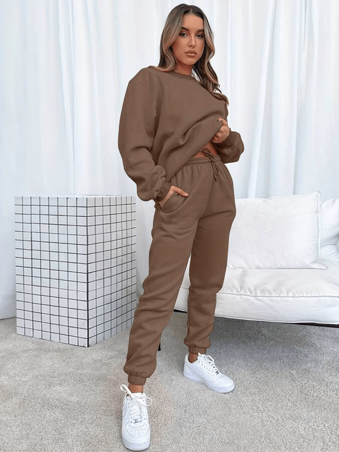 Valenzora | Jogging-Set Bequeme Plus Size Damen Freizeit Chi