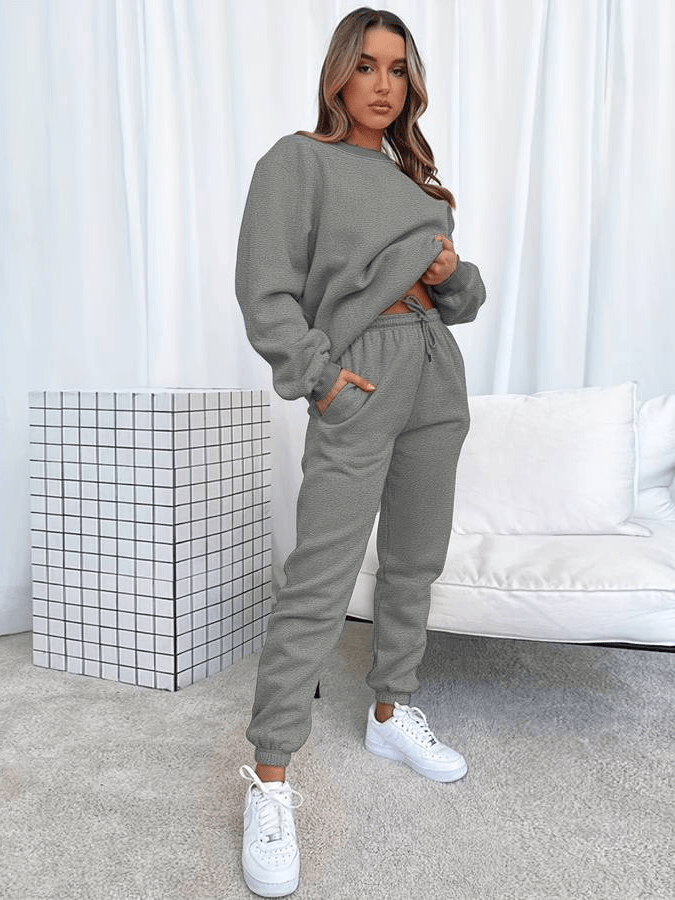 Valenzora | Jogging-Set Bequeme Plus Size Damen Freizeit Chi