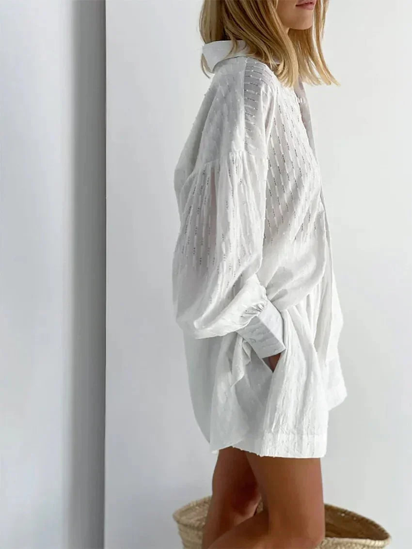 Valenzora | Boho-Sommer-Set Bluse Höschen