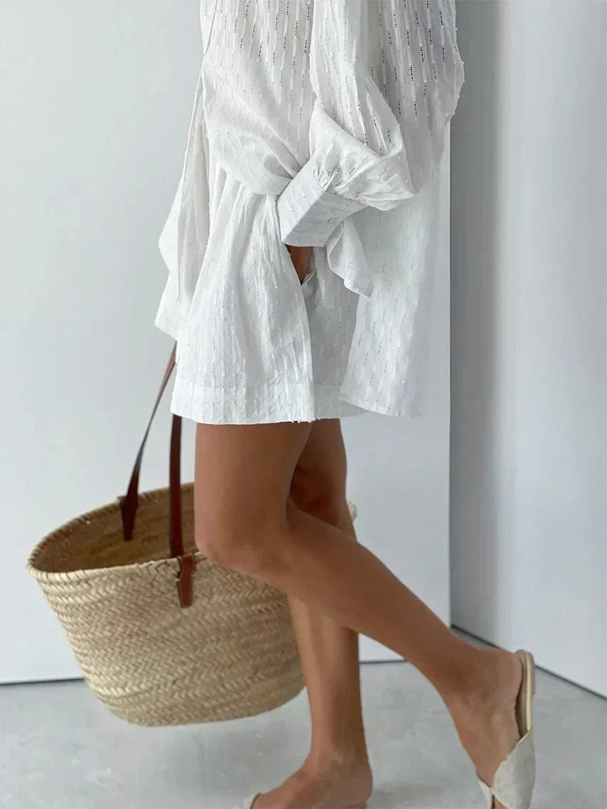 Valenzora | Boho-Sommer-Set Bluse Höschen