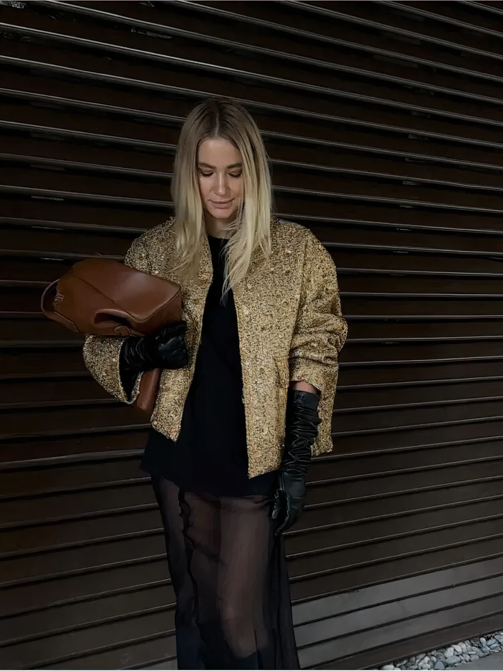 Valenzora | Gold sequined jacket