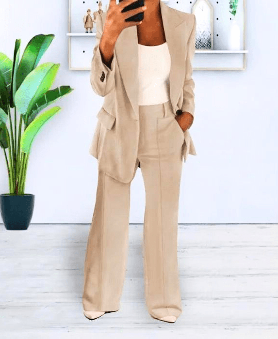 Valenzora | Damen Blazer Bequemes & schickes Blazer-Set Freizeit- & formelles Outfit