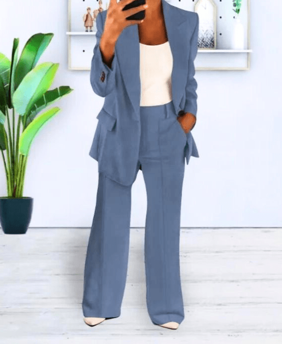 Valenzora | Damen Blazer Bequemes & schickes Blazer-Set Freizeit- & formelles Outfit