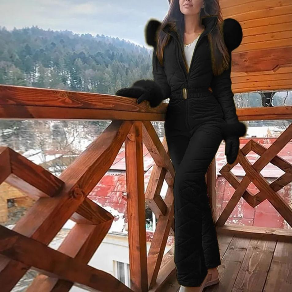 Valenzora | Stylischer Winter-Casual-Snowboard-Skianzug mit Reißverschluss für Damen