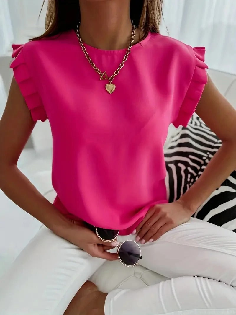 Valenzora | Elegant sleeveless top with ruffles