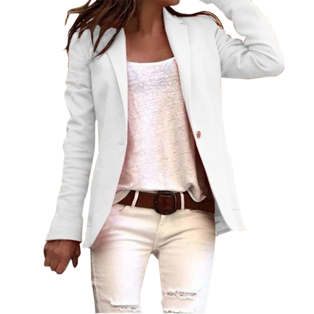 Valenzora Reversknopf, schmal geschnittener, langärmeliger Blazer