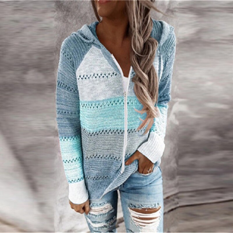 Valenzora | Bunt gestreifte Strickwesten im Ibiza-Boho-Stil für Damen – Trendy und bequem