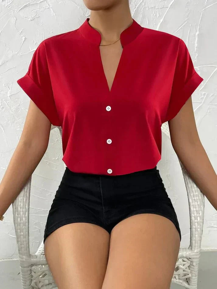 Valenzora | Elegant V-neck Top for Women