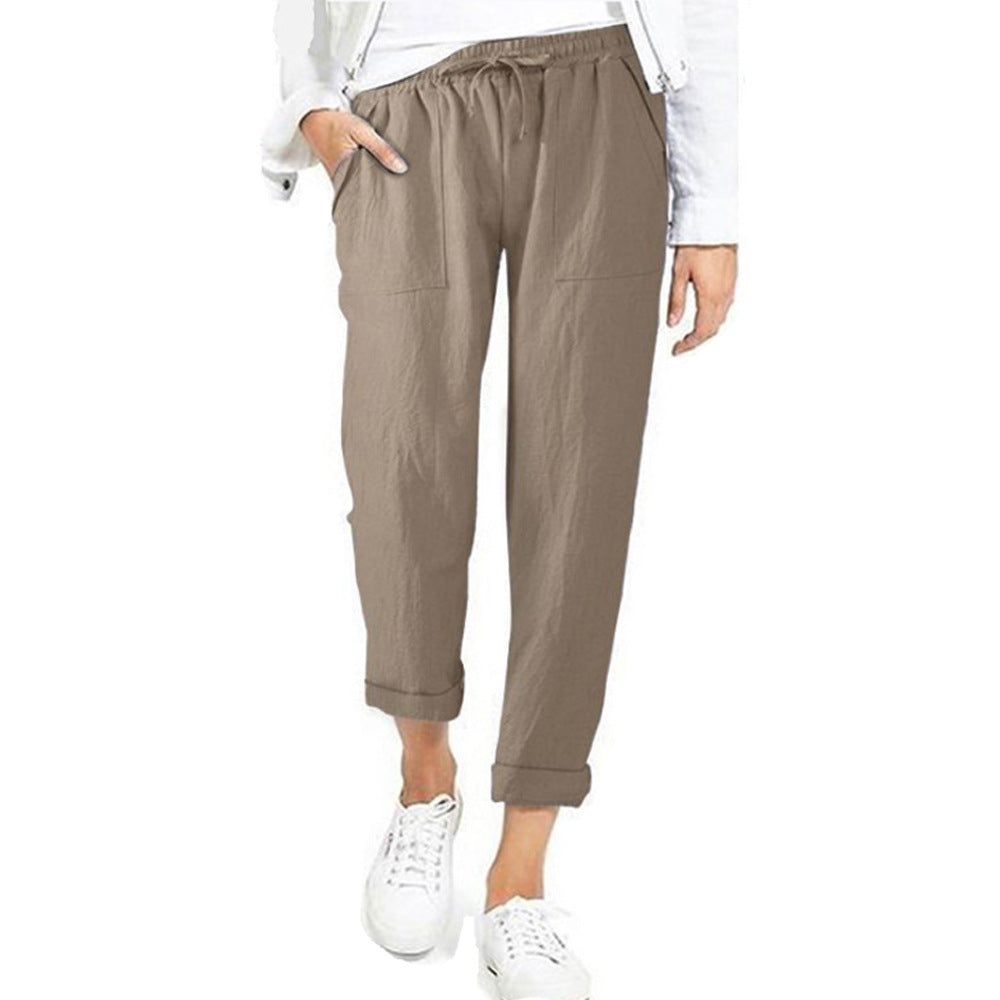 Valenzora - Lightweight, airy leisure trousers with elasticated waistband