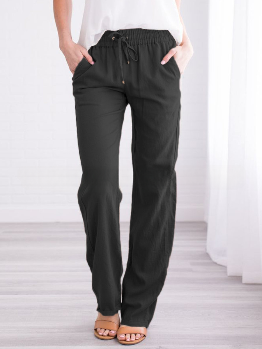 Valenzora - Lightweight, airy leisure trousers with elasticated waistband