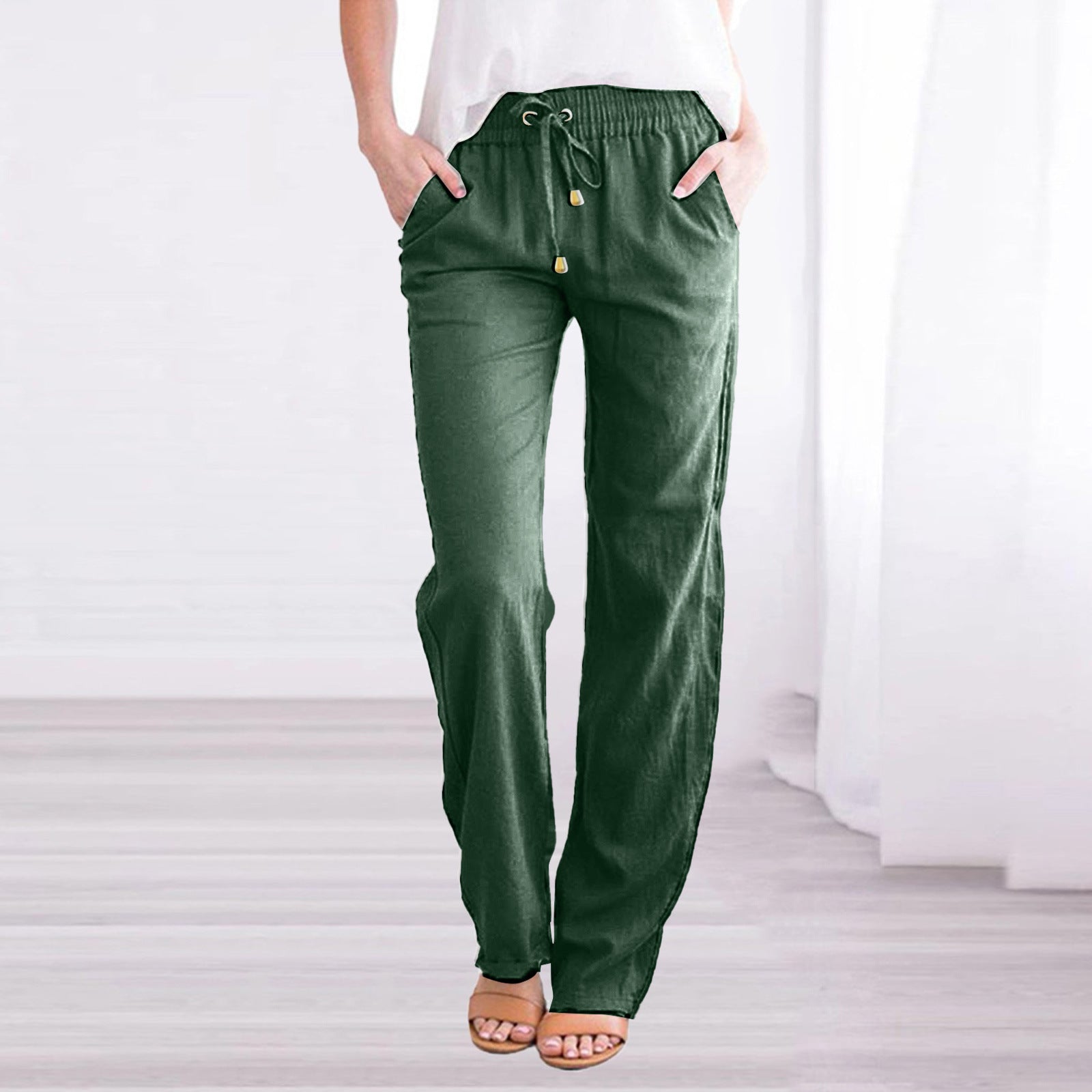 Valenzora - Lightweight, airy leisure trousers with elasticated waistband