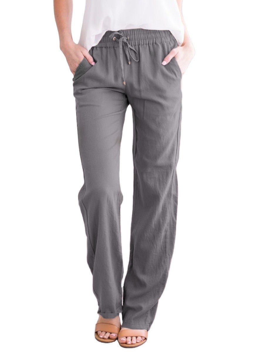 Valenzora - Lightweight, airy leisure trousers with elasticated waistband