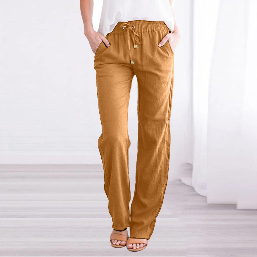 Valenzora - Lightweight, airy leisure trousers with elasticated waistband