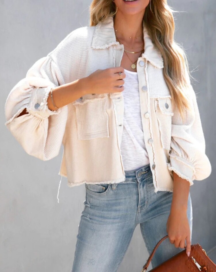 Valenzora Jacke | Moderne Damenjacke aus Rippcord-Samt in Pastellfarben