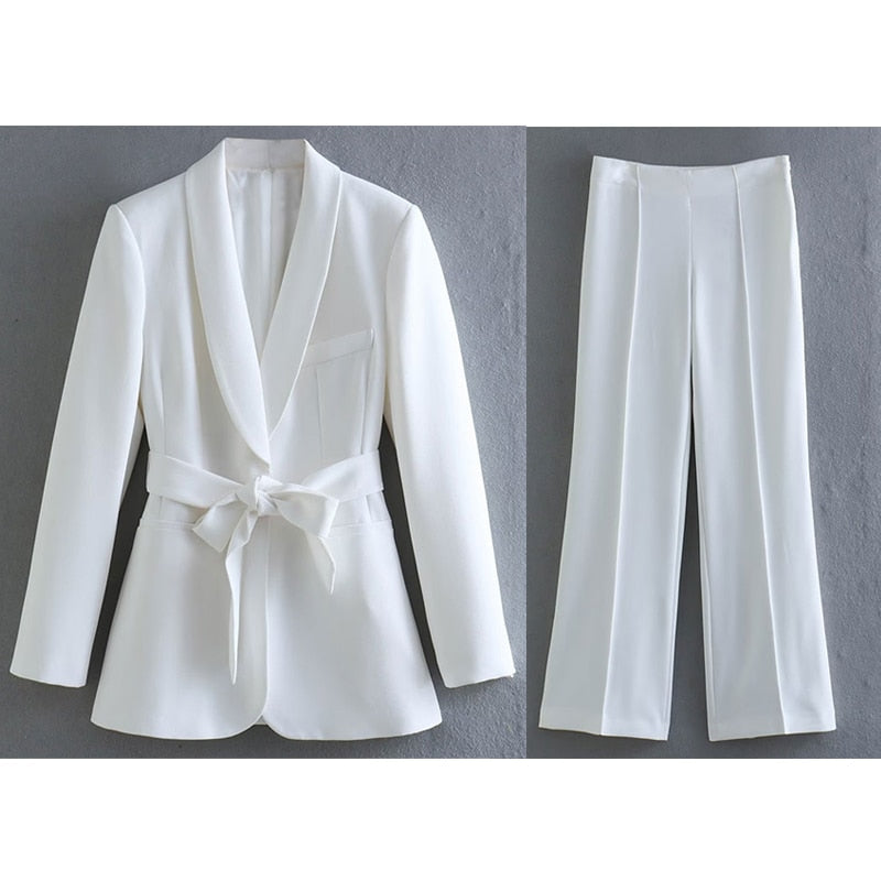 Valenzora | Elegantes Blazer-Set mit Gürtel für Damen