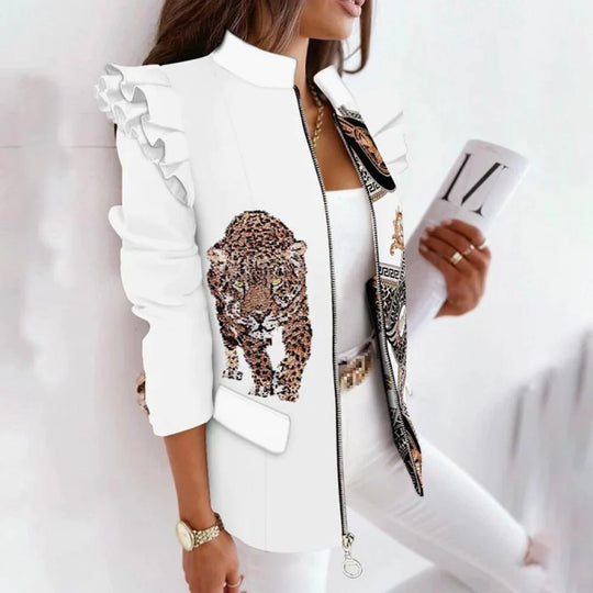 Valenzora | Casual long-sleeved jacket with zipper and pockets