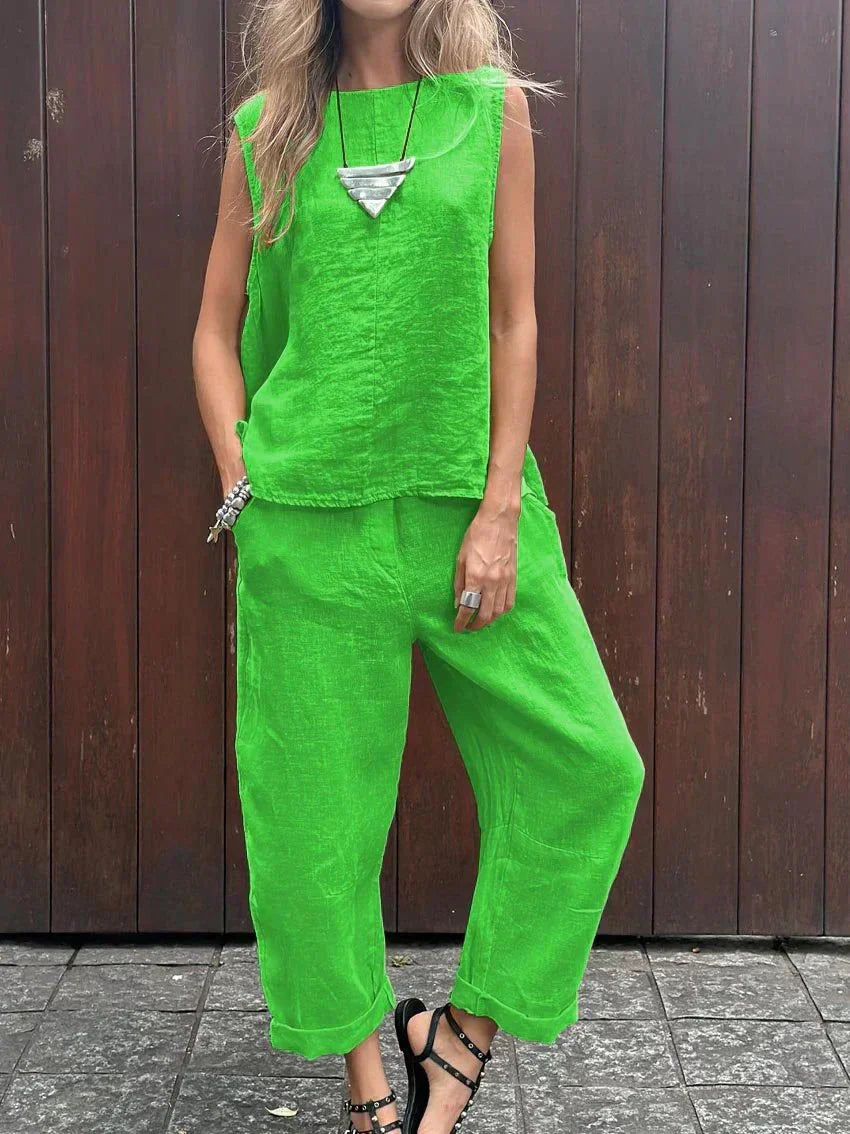 Handmade summer set made of cotton