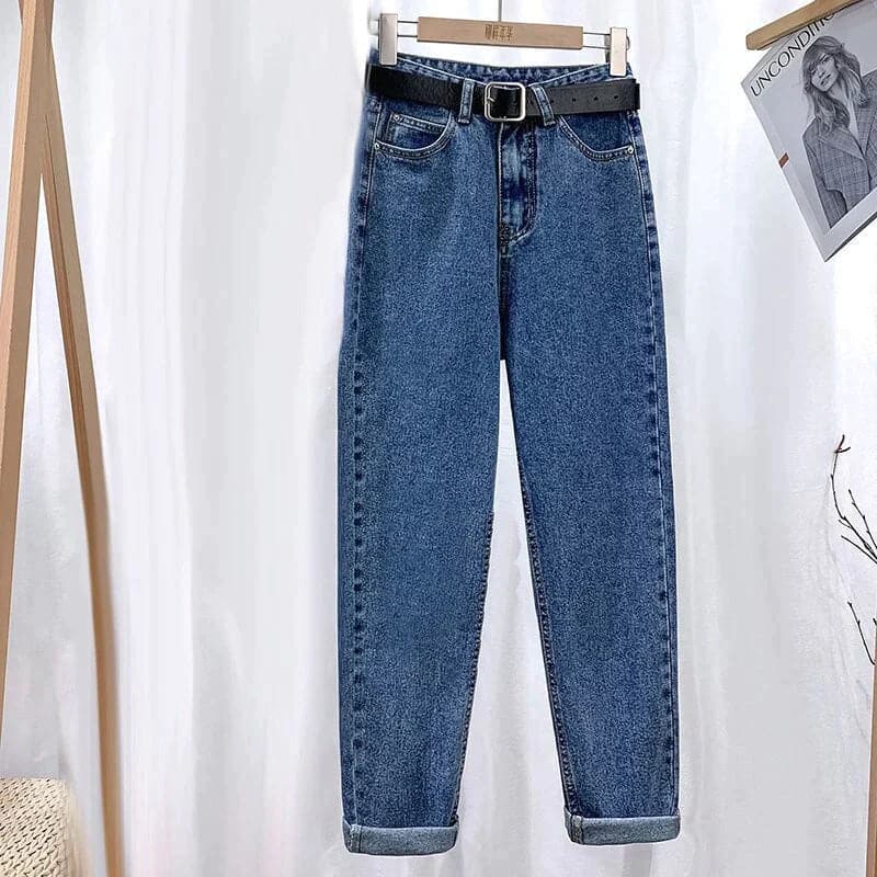 Valenzora | Jeans High Waist Straight Leg Classic 5 Pocket Design Casual Comfort