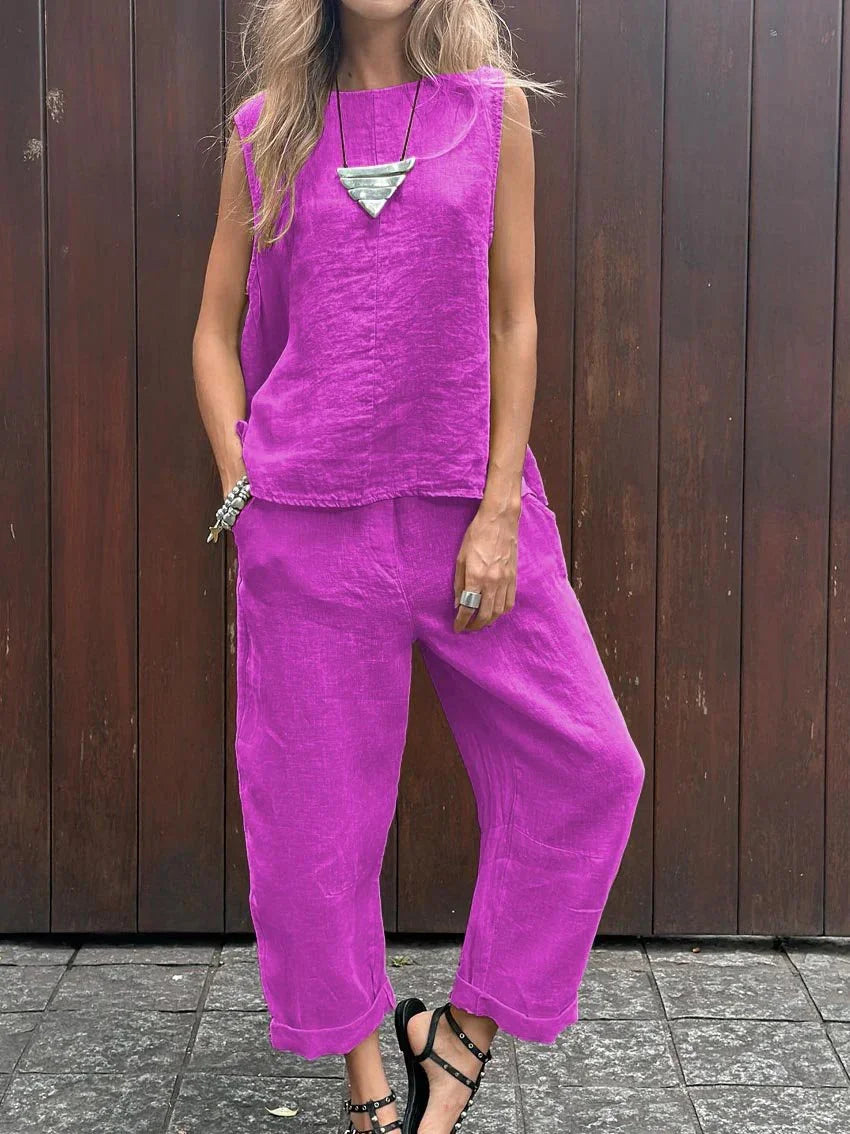 Handmade summer set made of cotton