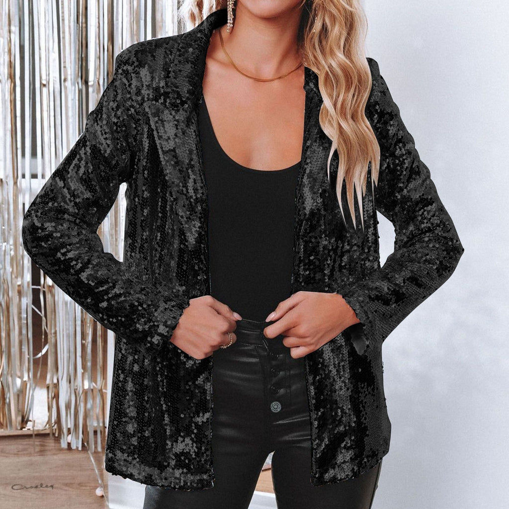 Valenzora | Stylish Winter Chic Glitter Blazers for Women