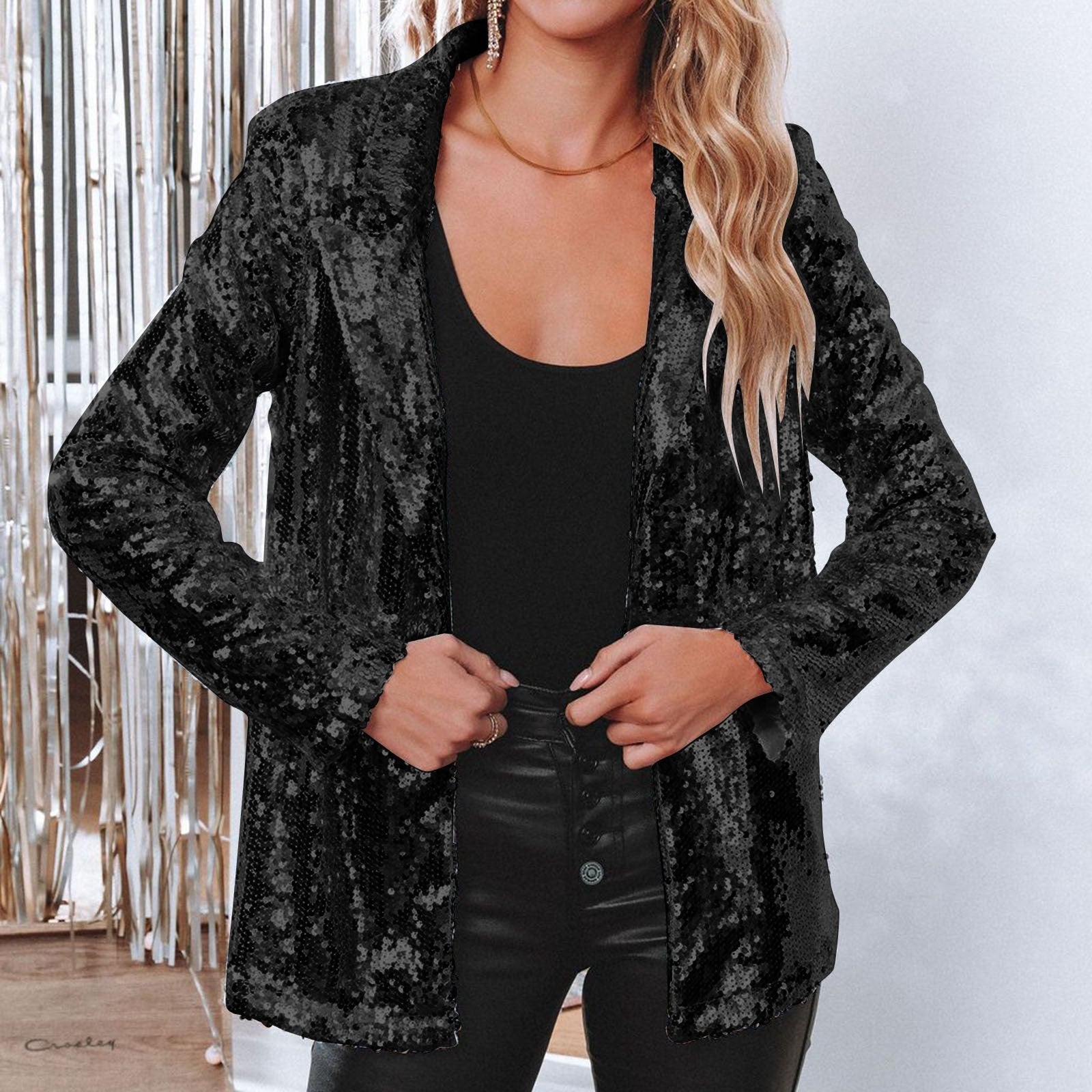 Valenzora | Stylish Winter Chic Glitter Blazers for Women