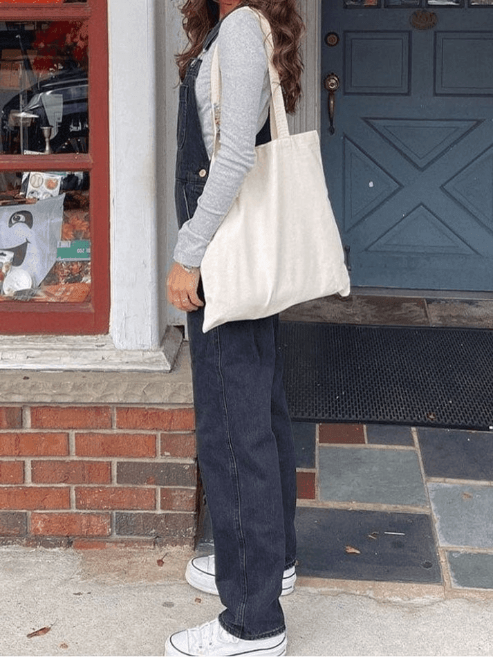 Valenzora | Gewaschene Latzhose mit geradem Bein aus Denim