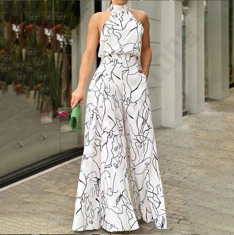 Printed dungarees