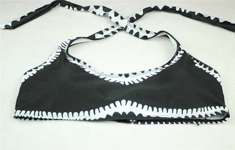 Valenzora - Schwarz-weißer Bandeau-Bikini
