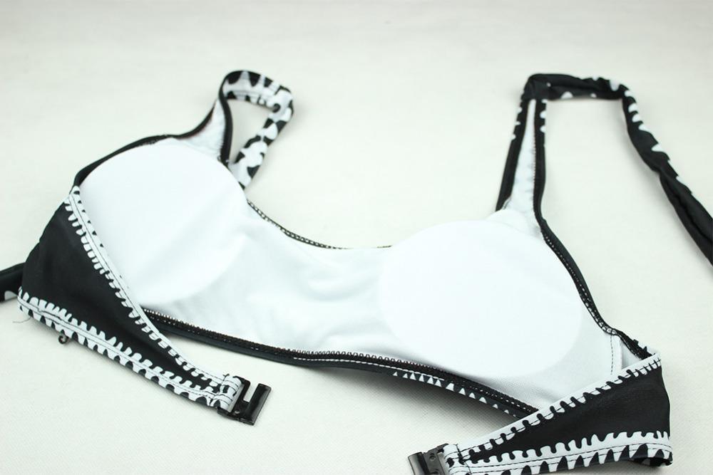 Valenzora - Schwarz-weißer Bandeau-Bikini