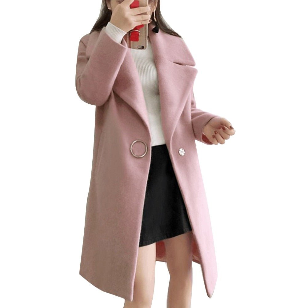 Valenzora Spring Elegance - Elegant coat with waterfall collar