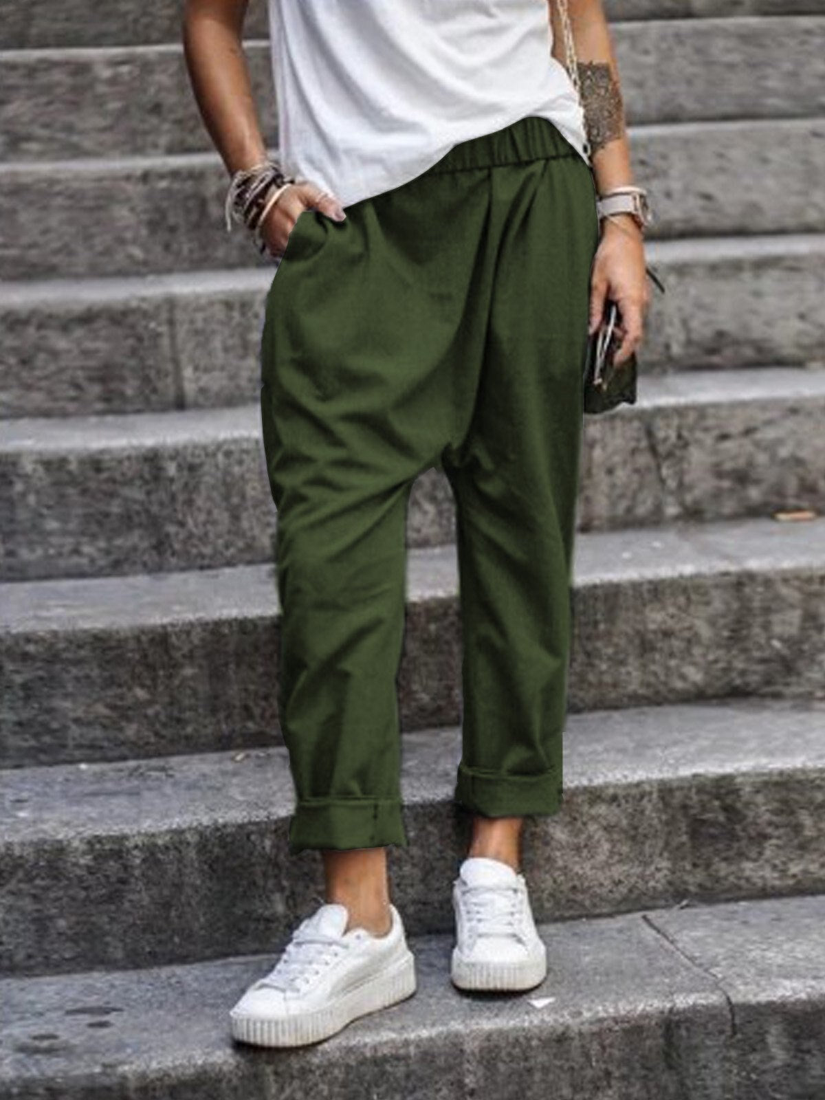 Valenzora | Casual linen trousers look