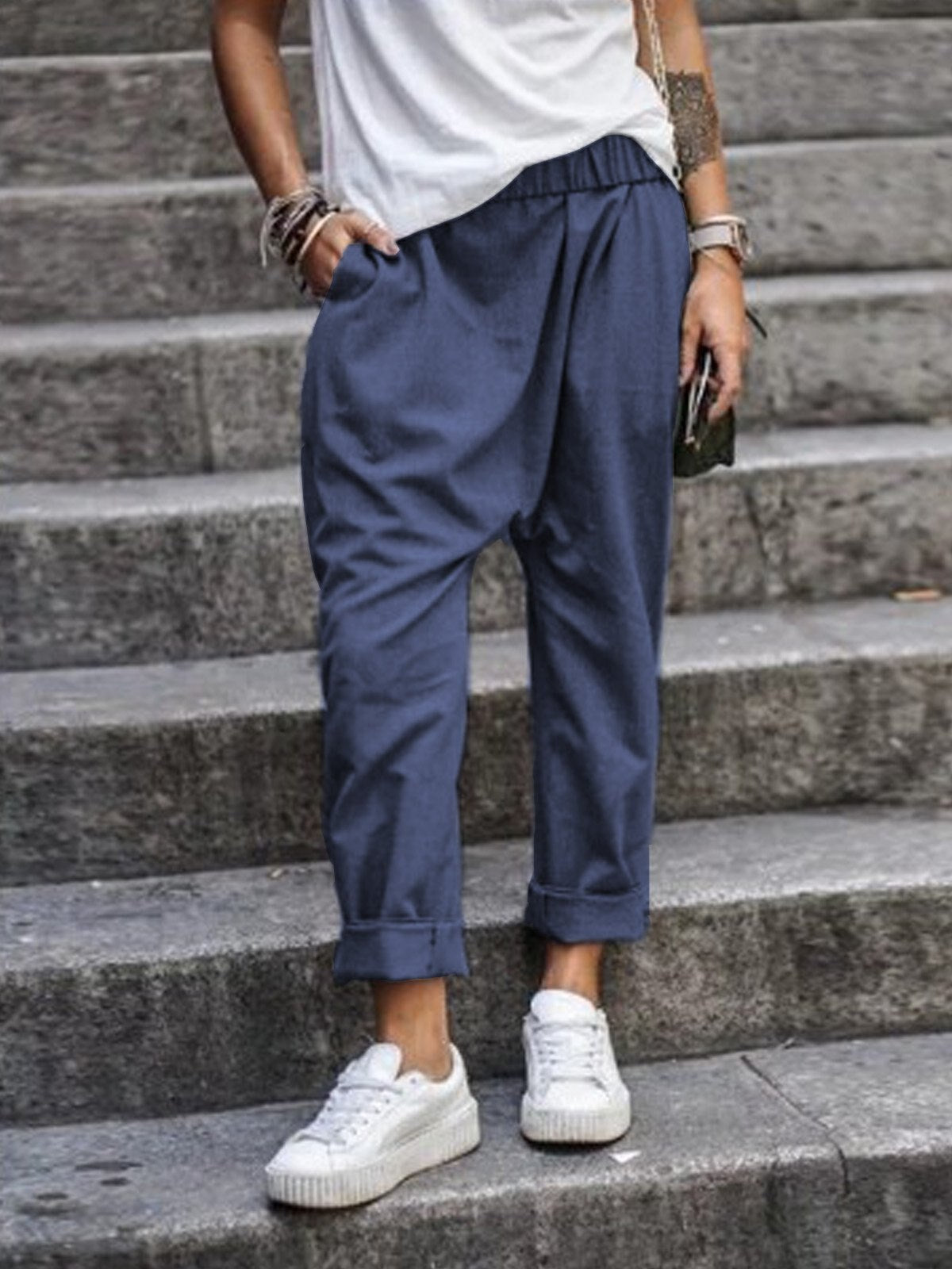Valenzora | Casual linen trousers look