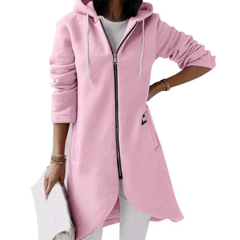 Valenzora Jacket | Comfortable long hooded vest for women