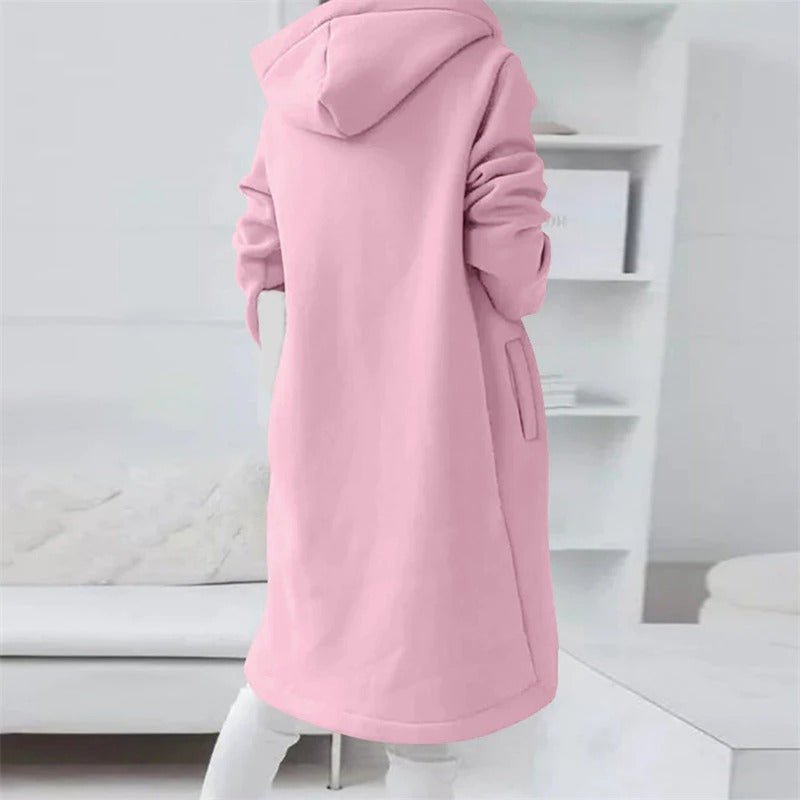 Valenzora Jacket | Comfortable long hooded vest for women