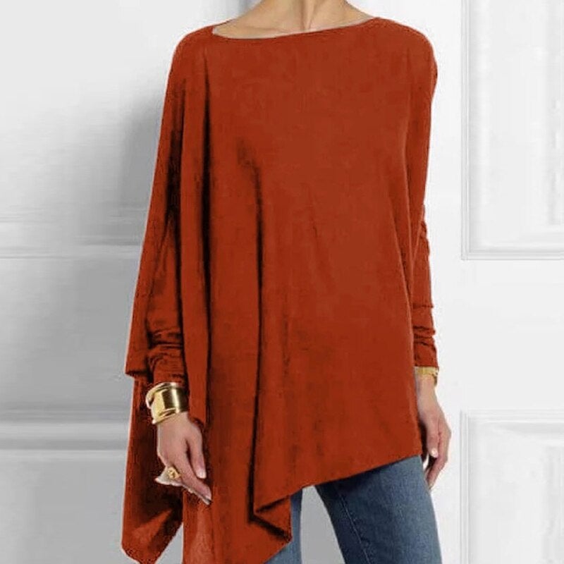 Valenzora | Comfortable autumn O-neck long-sleeved top for women