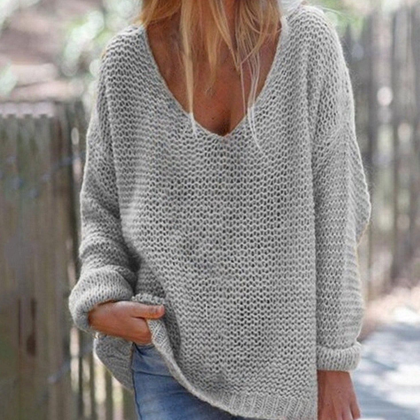 Valenzora Long-sleeved knit top