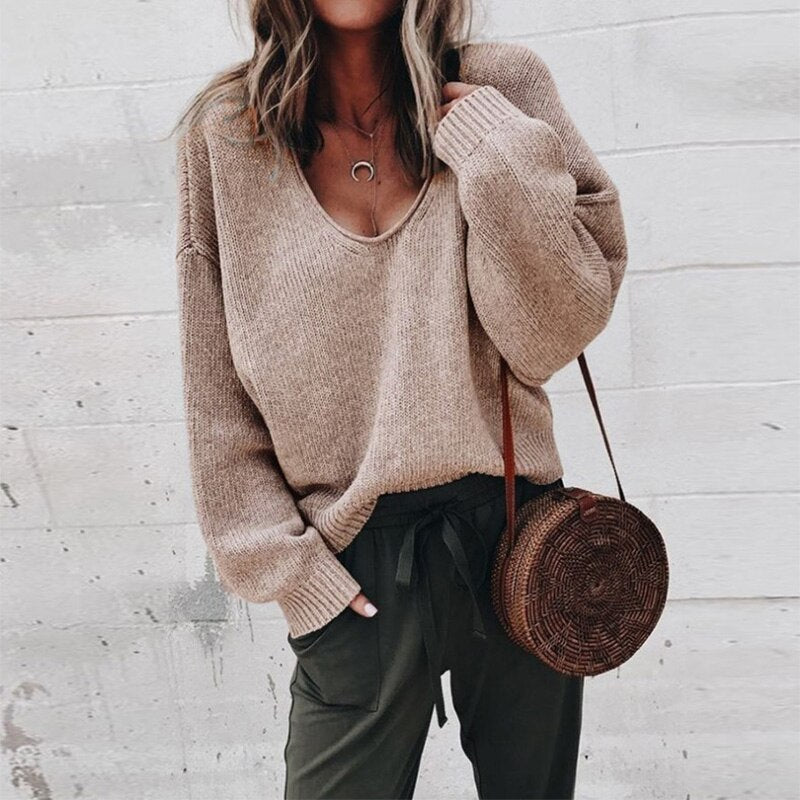 Valenzora | Elegant Comfortable V-Neck Sweaters for Women