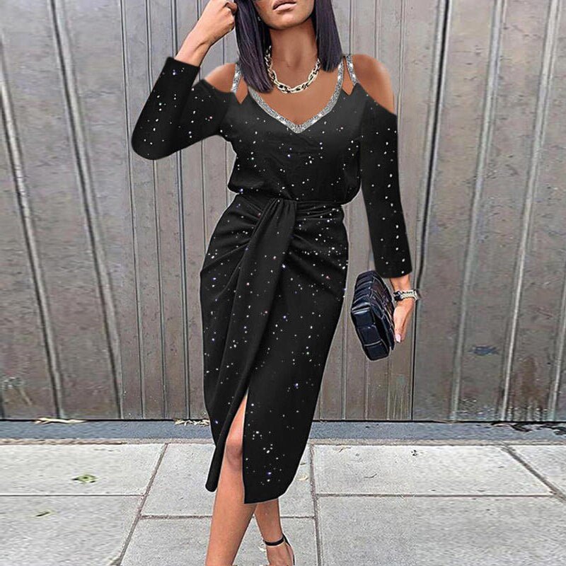 Valenzora Midi Dress | Spring floral print with cutouts and long sleeves for women