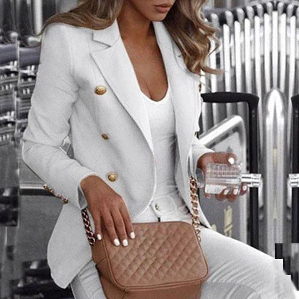Valenzora | modischer, karierter Langarm-Blazer