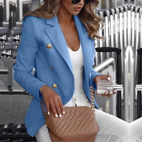 Valenzora | modischer, karierter Langarm-Blazer