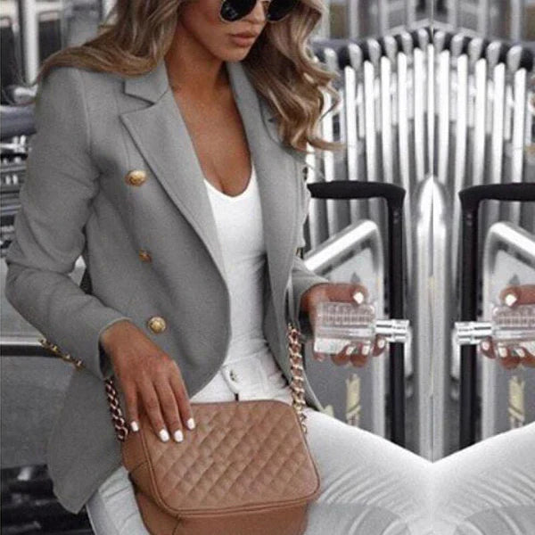 Valenzora | modischer, karierter Langarm-Blazer