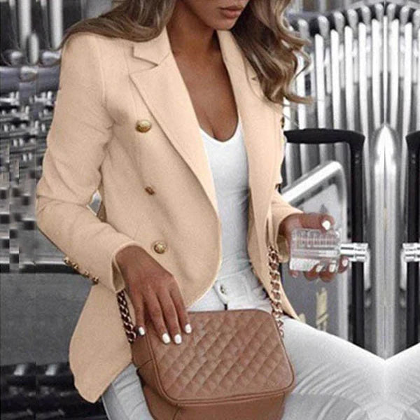 Valenzora | modischer, karierter Langarm-Blazer