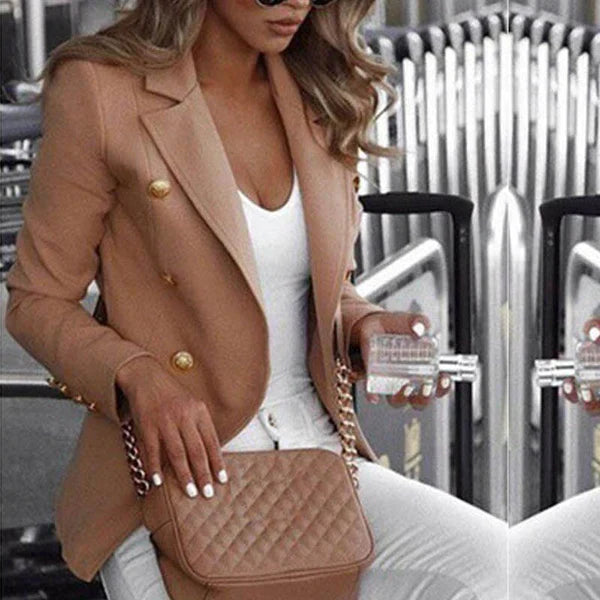 Valenzora | modischer, karierter Langarm-Blazer