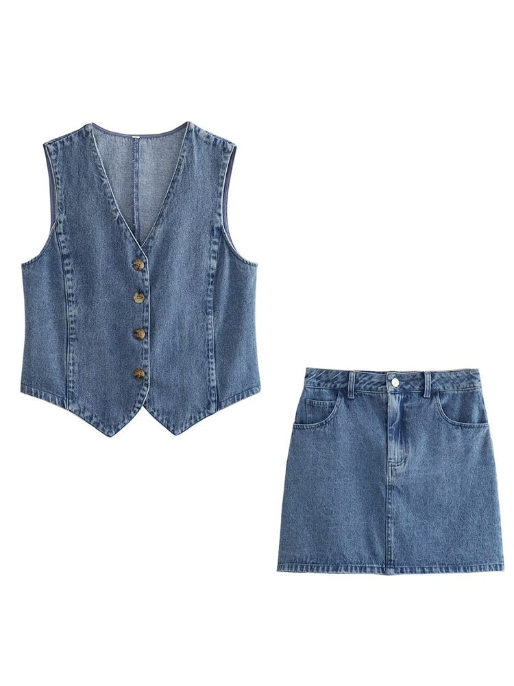 Valenzora | Damen Jeansjacke in Blau