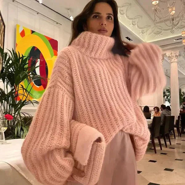 Flauschiger Rollkragenpullover
