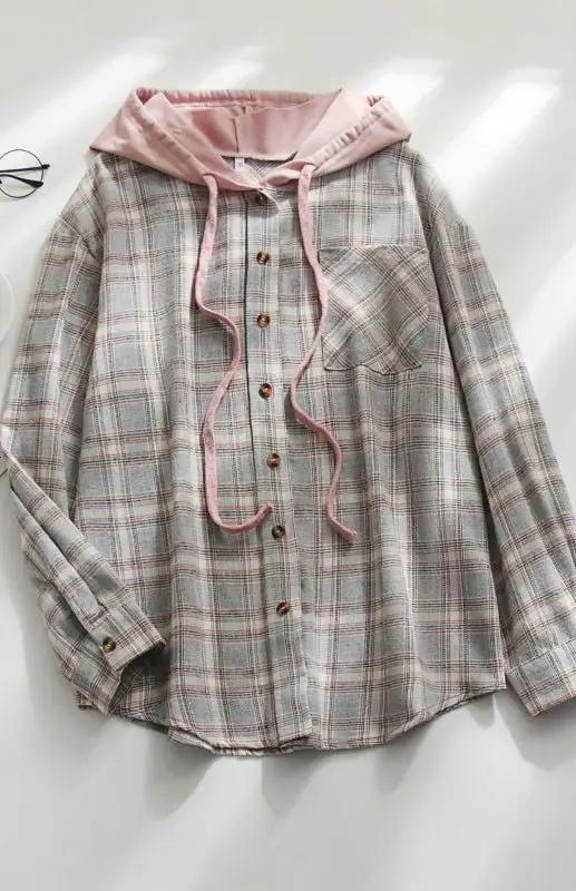 Valenzora | Damen Hoodie Knopfleiste Lässige Hemdjacke